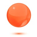 Orange ball. Vector illustration. Royalty Free Stock Photo