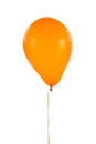 Orange balloon for birthday and celebrations isolated on white background Royalty Free Stock Photo