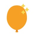 Orange balloon helium float icon