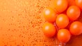 Orange balloons composition background - Celebration design