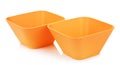 Orange Bamboo Bowls Royalty Free Stock Photo