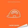 Orange banner with builder helmet icon