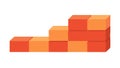 Orange Bar Chart Blocks Data Visualization Icon, vector design Generative AI Royalty Free Stock Photo