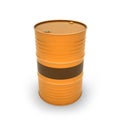 Orange barrel on a white background Royalty Free Stock Photo
