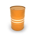 Orange barrel on a white background Royalty Free Stock Photo