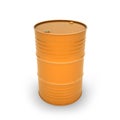 Orange barrel on a white background Royalty Free Stock Photo