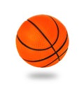 Orange basket ball close-up isolated on a white background Royalty Free Stock Photo