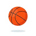 Orange Basketball ball on white background. Royalty Free Stock Photo