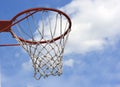 An orange basketball hoop Royalty Free Stock Photo