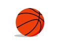 Orange Basketball Sports Isolate Vector. Basketball icon vector. Basket ball icon symbol Royalty Free Stock Photo