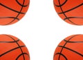 Orange basketballs isolated Royalty Free Stock Photo