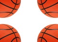 Orange basketballs isolated