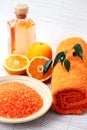 Orange bath salt Royalty Free Stock Photo
