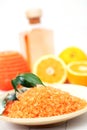 Orange bath salt Royalty Free Stock Photo