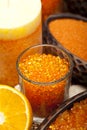 Orange bath salt Royalty Free Stock Photo