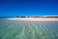 Orange Bay with white beach and crystal clear azure water - paradise coastline of Giftun island, Mahmya, Hurghada, Red Sea, Egypt Royalty Free Stock Photo