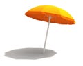 Orange beach umbrella with clipping path Royalty Free Stock Photo