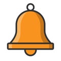 Orange bell icon vector illustration Royalty Free Stock Photo
