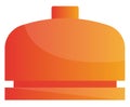 Orange bell simple vector illustration on a