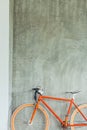 Orange bicycle parked decorate interior living room modern style Royalty Free Stock Photo