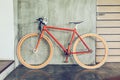 Orange bicycle parked decorate interior living room modern style Royalty Free Stock Photo