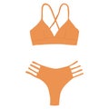 orange bikini swimsuit