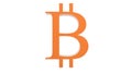 Orange bitcoin gold sign icon Isolated with white background. 3d render isolated illustration, cryptocurrency, crypto, business,