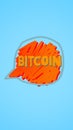 Orange Bitcoin Speech Bubble