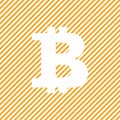 Orange bitcoin symbol on abstract background