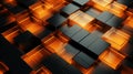 an orange and black background with cubes Royalty Free Stock Photo