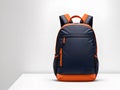 orange black blue backpack, bag, back pack Royalty Free Stock Photo