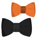 Orange and black bow ties, icon Royalty Free Stock Photo