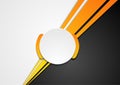 Orange and black contrast abstract background with circle Royalty Free Stock Photo