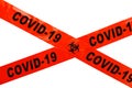 Coronavirus Biohazard Tape Royalty Free Stock Photo