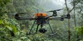 Professional Drone in Forest Environment Royalty Free Stock Photo