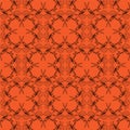 Orange black halloween scroll background pattern