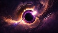 4K scenery of a purple blackhole, beautiful vibe