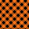 Orange and Black Houndstooth Tartan Seamless Vector Pattern Tile. Halloween Background. High Fashion Textile Print. Dog tooth