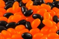 Orange and Black Jelly Beans Royalty Free Stock Photo