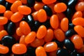 Orange and Black Jelly Beans Royalty Free Stock Photo