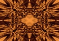 Orange And Black Kaleidoscope Pattern