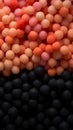 orange black and pink jelly beans on a black background Royalty Free Stock Photo