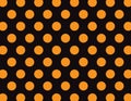 Orange And Black Polka Dot Background