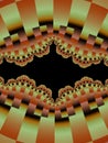 Orange black spiral sparkling pastel shapes, geometries, fractal shapes, lights abstract shapes, fractal design, texture Royalty Free Stock Photo