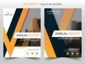 Orange black triangle Brochure annual report Leaflet Flyer template design, book cover layout design, abstract business Royalty Free Stock Photo