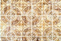 Orange, Black, White Patterned Portuguese Tiles