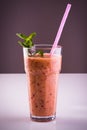 Orange and blackberry smoothie with mint Royalty Free Stock Photo