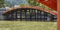 A bridge at the Itsukushima shrine Royalty Free Stock Photo
