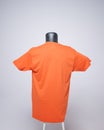 Orange blank men`s t-shirt template Royalty Free Stock Photo