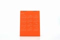 Orange blank paper desk spiral calendar 2016. Royalty Free Stock Photo